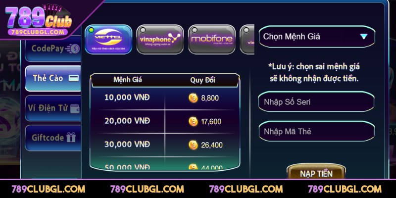 Thẻ cào là phương thức thông dụng được sử dụng nhiều nhất
