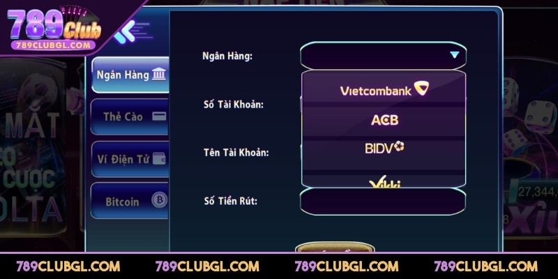 Rút tiền qua ngân hàng